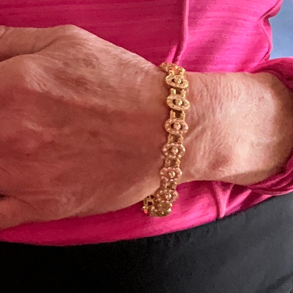 Costume gold and diamond bracelet